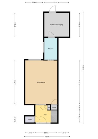 Floorplan - Witsenborgstraat 3, 7906 NN Hoogeveen